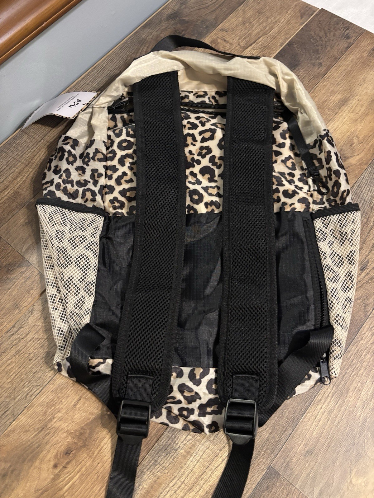 APL Packable All Purpose Backpack Leopard Print Beige/Black 20L Lightweight 4