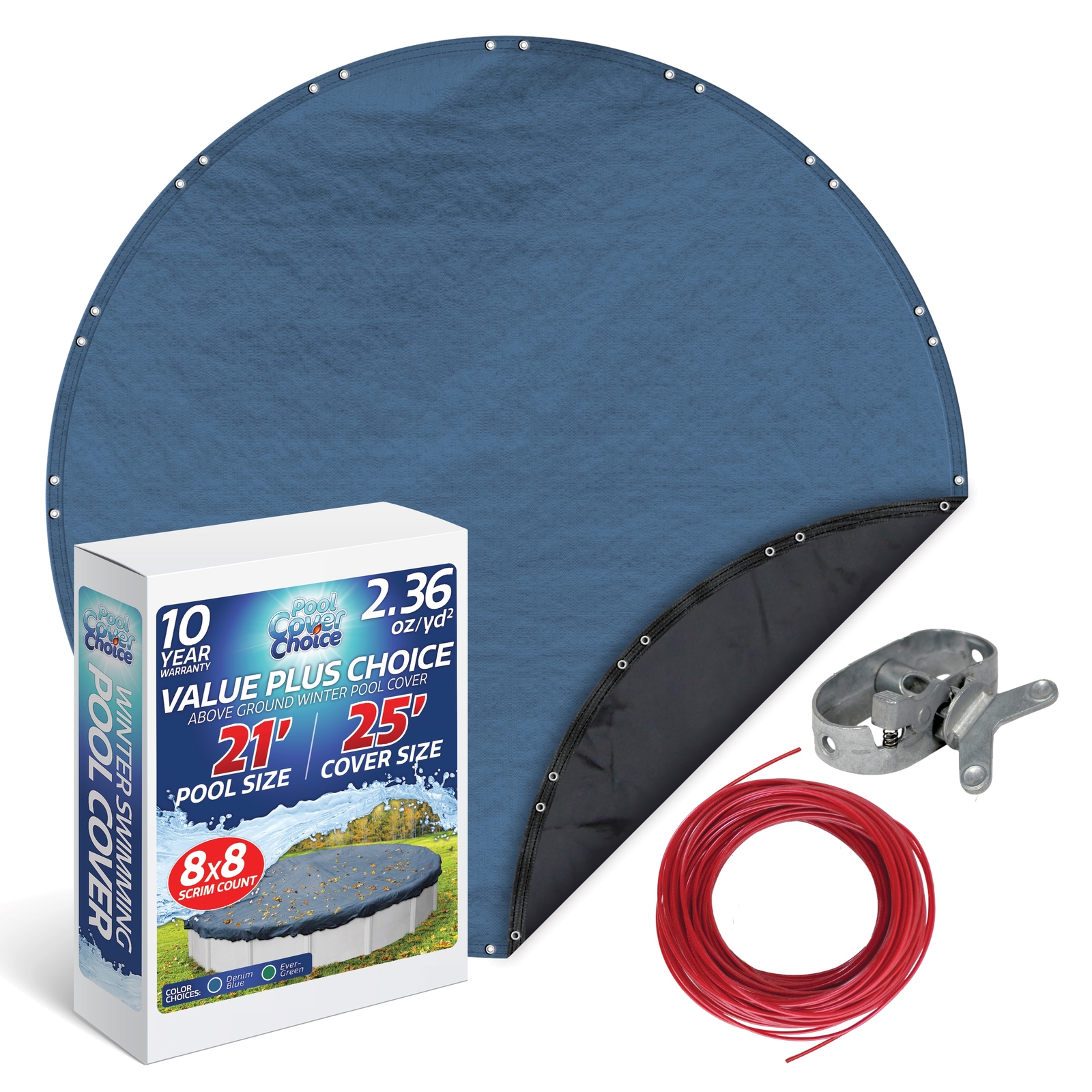 PoolCoverChoice Winter Swimming Pool Cover for 21 ft Round Pool gallery