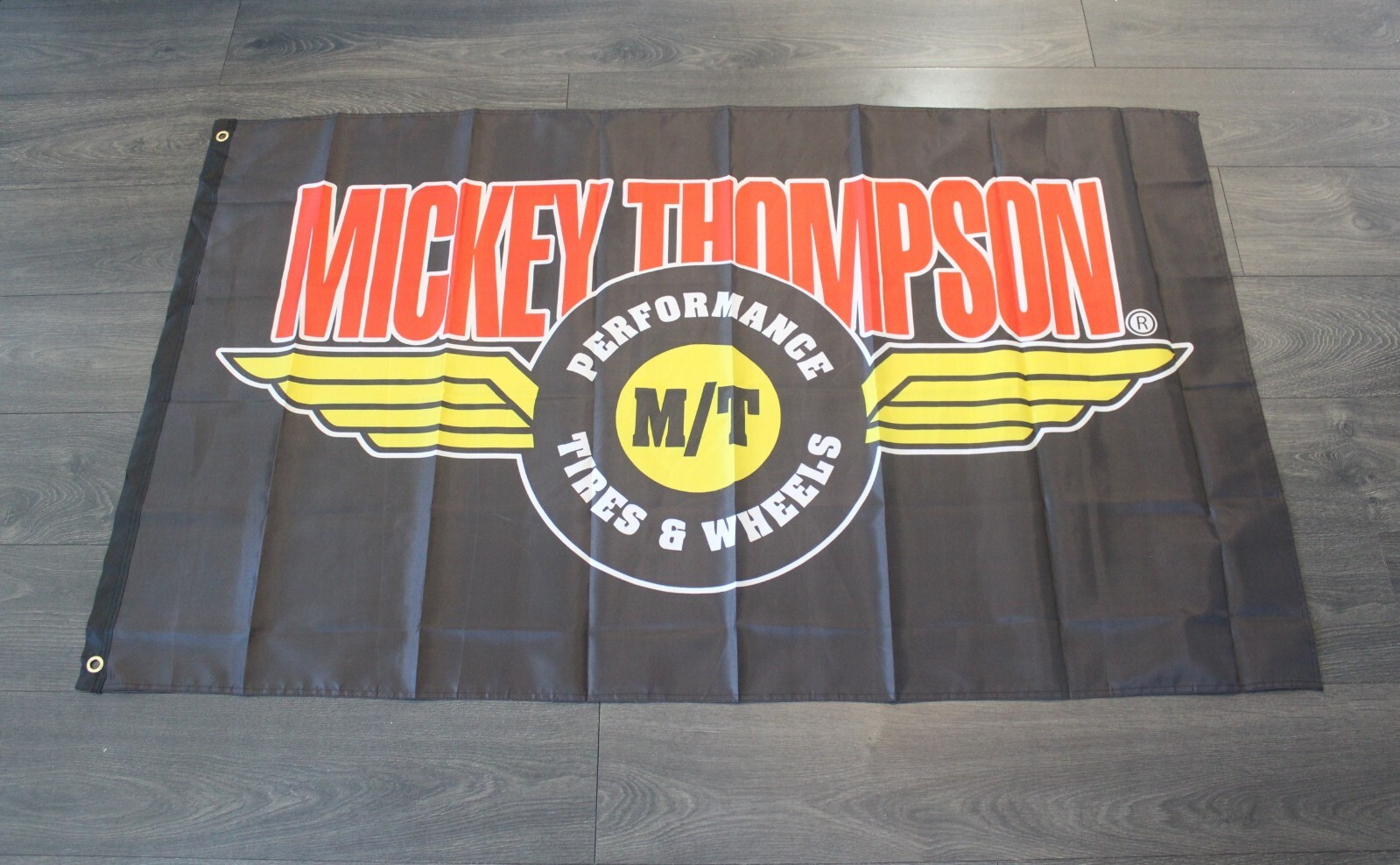 Mickey Thompson Tires Banner Flag 3x5 ft Drag Racing Mechanic Tire Shop Man Cave gallery