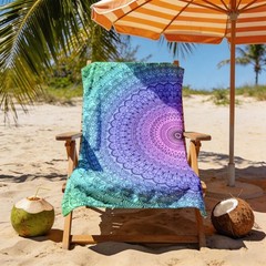 1pc, Mandala Pattern Beach Towel, Technology, Microfiber, Portable Travel Towel