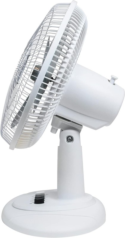 Comfort Zone 16" 3-Speed Oscillating Table Fan with Adjustable Tilt, White gallery