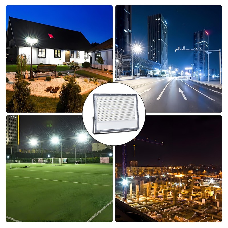 2 Pack 400W led outdoor floodlight IP65 Waterproof 48000Lms for Garages Stadium gallery