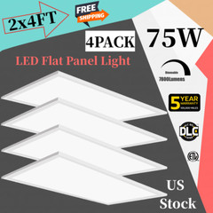 4PACK 75W 2x4Ft LED Flat Panel Light Drop-in Ceiling LED Light Office Fixture