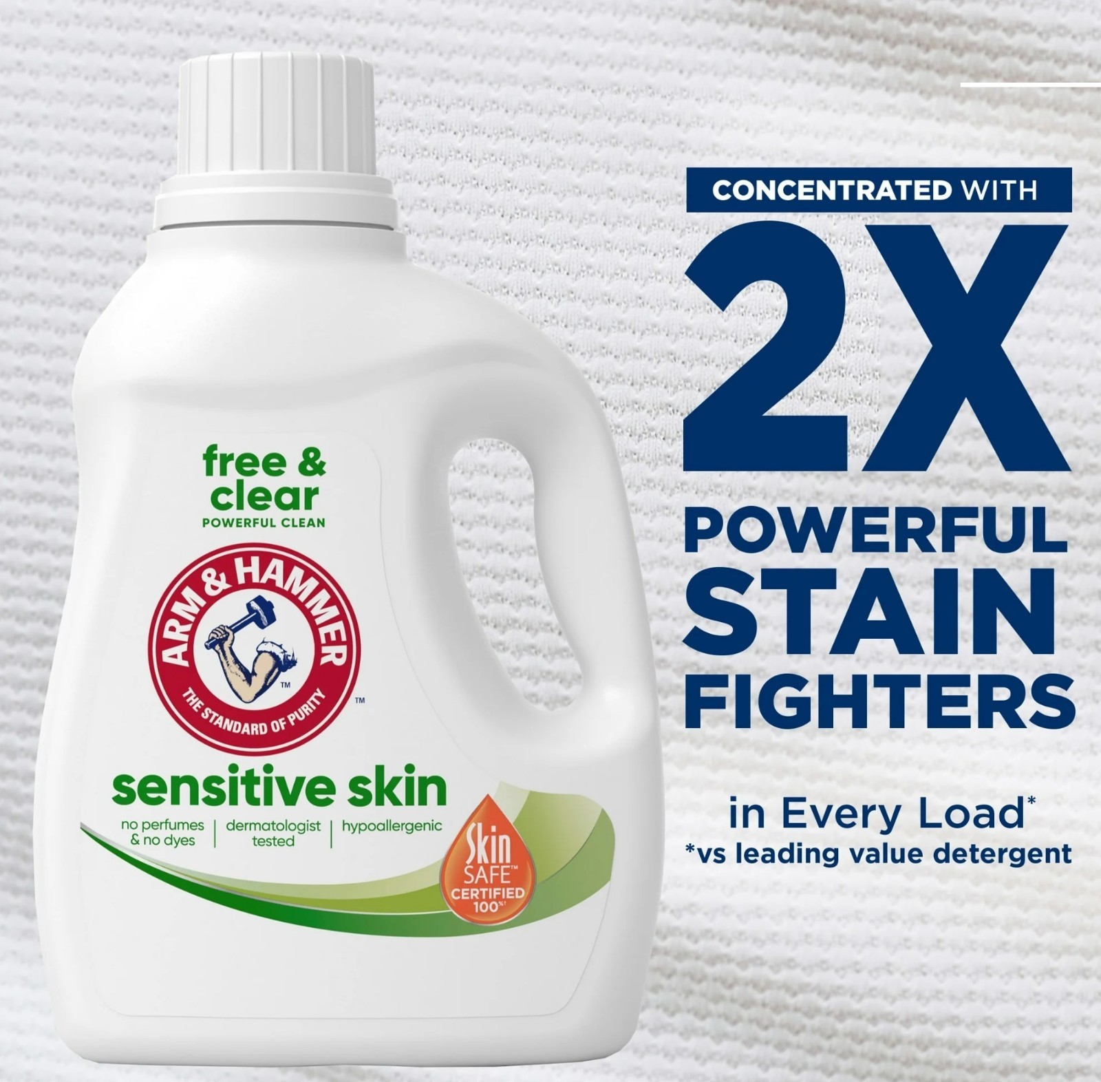 ARM & HAMMER Free & Clear Liquid Laundry Detergent, 105 fl oz – 105 Loads gallery