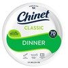 Chinet Classic Dinner Plate 10 3/8" - 70ct: Disposable Paper Dinnerware gallery