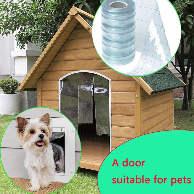 Plastic Vinyl Replacement Strip Curtain-Door - Clear Waterproof PVC for Wareh gallery