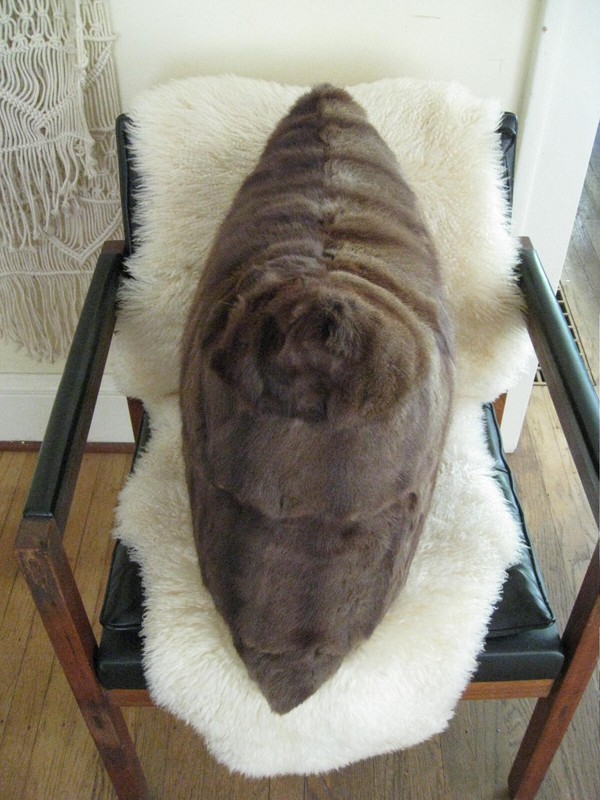 Mink Fur Pillow double sided Decorative Poly Fill 18" x 18" gallery