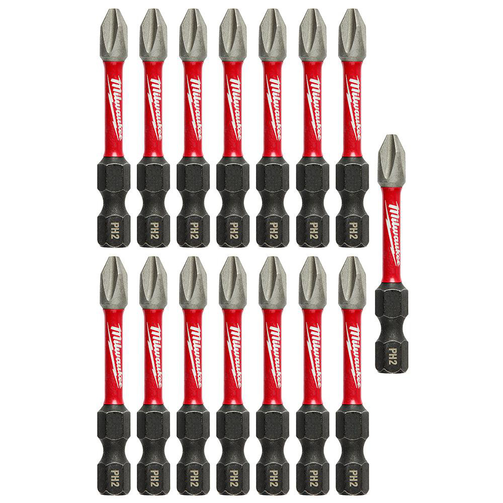 #2 Philips Shockwave 2 In. Impact Duty Steel Driver Bits (15-Pack) gallery