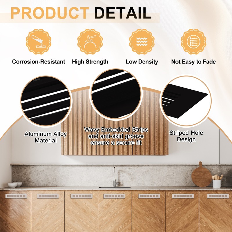 1pcs Rectangle Ventilation Grille Aluminum Alloy Mesh Air Vent Cover, 200x50mm gallery
