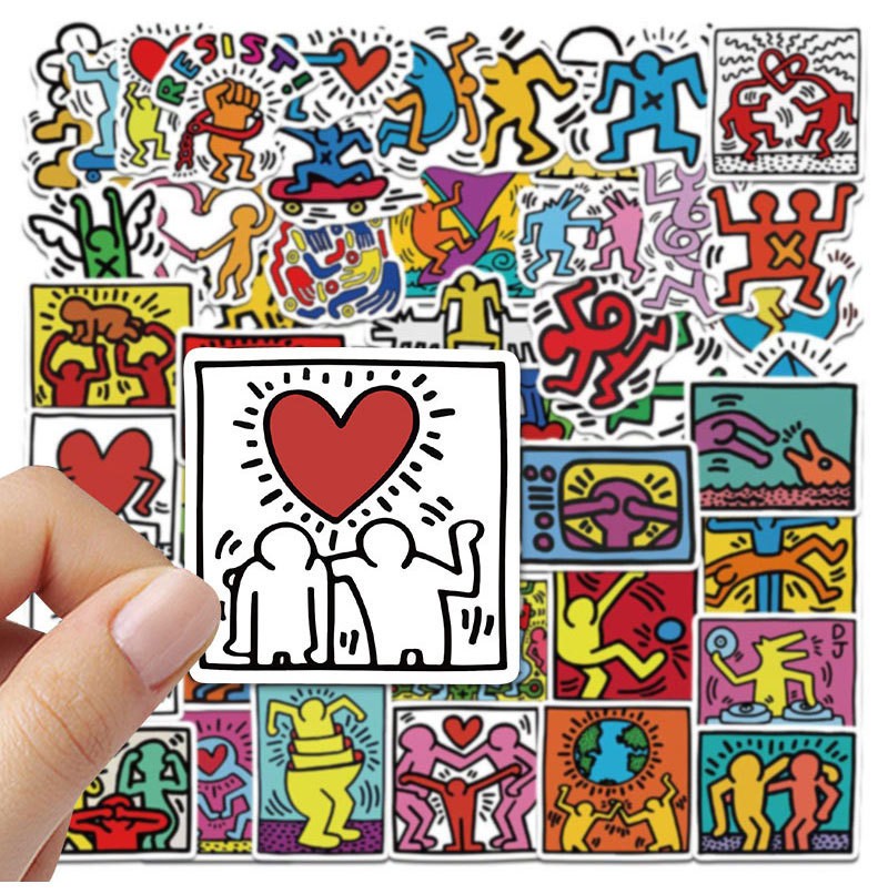 50pcs Waterproof Keith Haring Stickers, Artist STICKERS，030-1 gallery