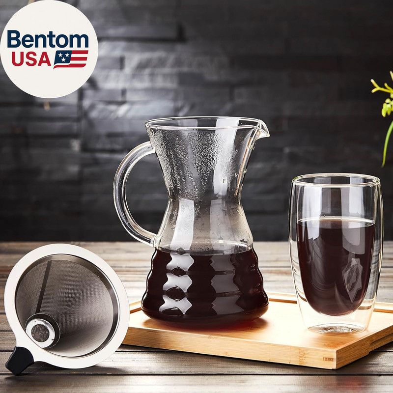 - Pour over Coffee Maker with Permanent Stainless Filter 27 Fl Oz, Thickened Hea gallery