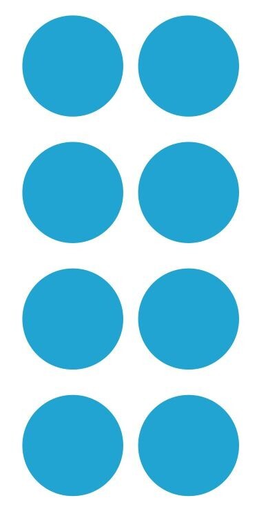 2" Light Blue Round Label Dots Stickers Color Coding Inventory 2 Inch Dot gallery