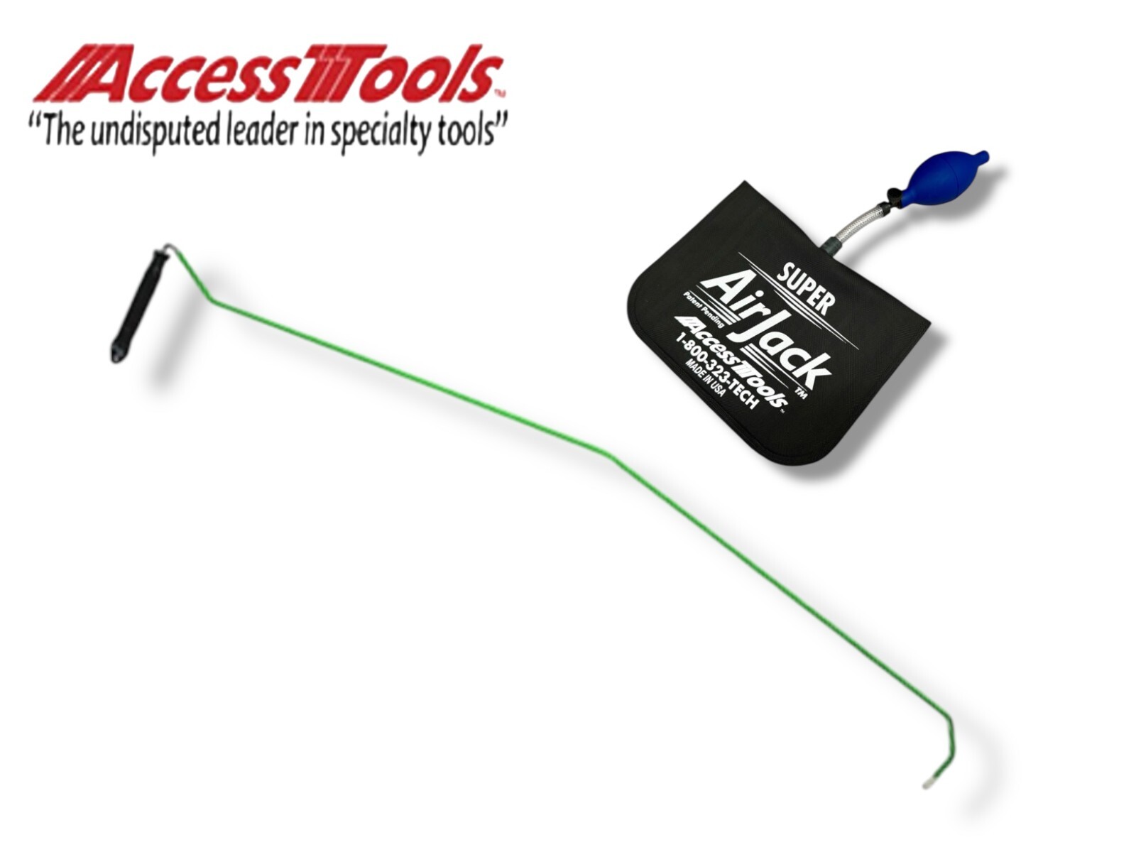 AccessTools - Large Super Air Wedge + Long Reach Car Opening Stick Tool - Bundle gallery