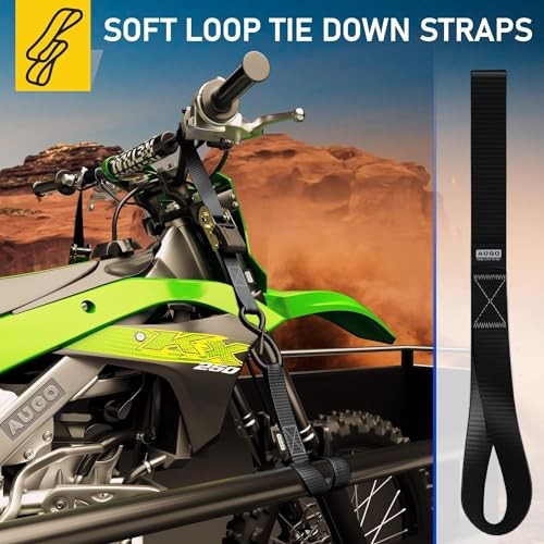 Soft Loop Tie Down Straps - 1,500 Load Capacity & 4,500 Lbs 12 Inch Black gallery