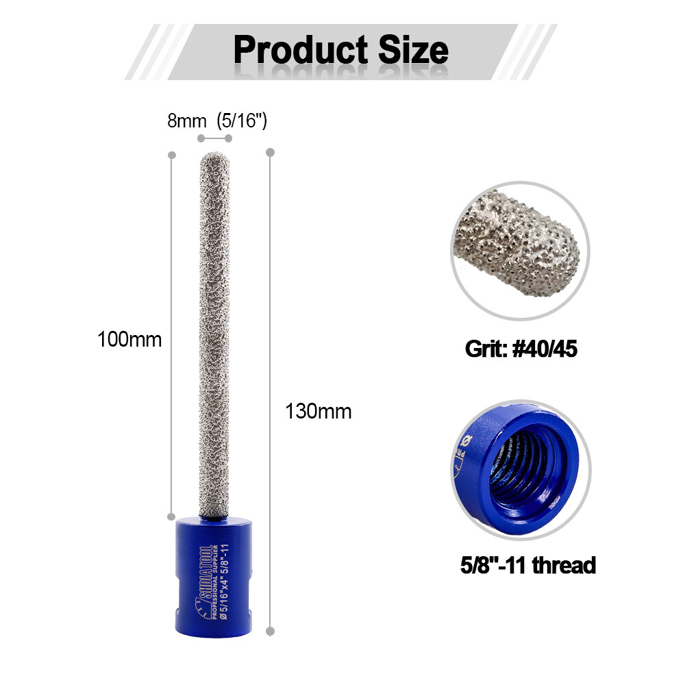 SHDIATOOL Diamond Finger Bits Mortar Raking Bit Milling for Brick Stone Ø7.2/8mm gallery