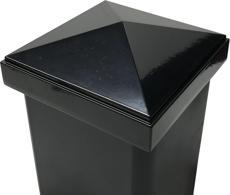 4" x Aluminium Pyramid Post Cap for Metal Posts - Pressure Fit - 4x4 Inch gallery