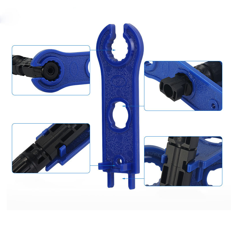 2PCS Solar Connector Tool for MC-4 Spanner Wrench PV Panel Wire Connect Blue gallery