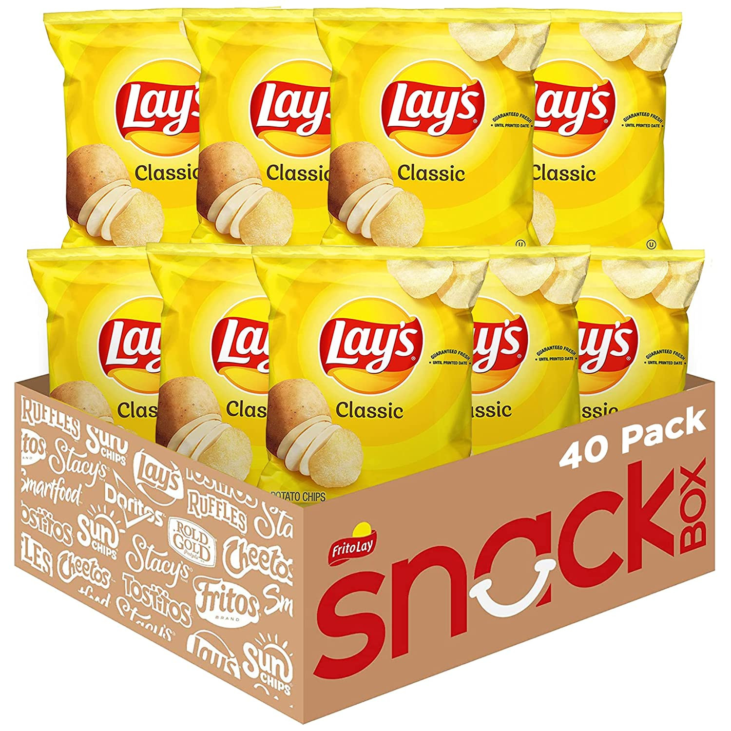 Lay'S Potato Chips, Classic, 1 Ounce (Pack of 40) gallery
