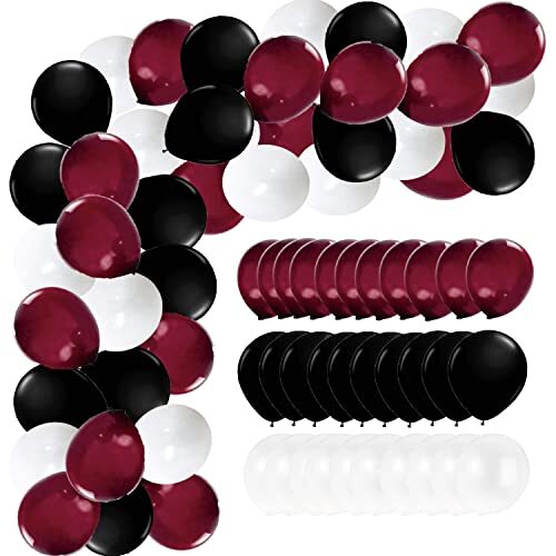 Graduation Decorations Maroon Black 2024/Burgundy Black Graduation Party Deco... gallery