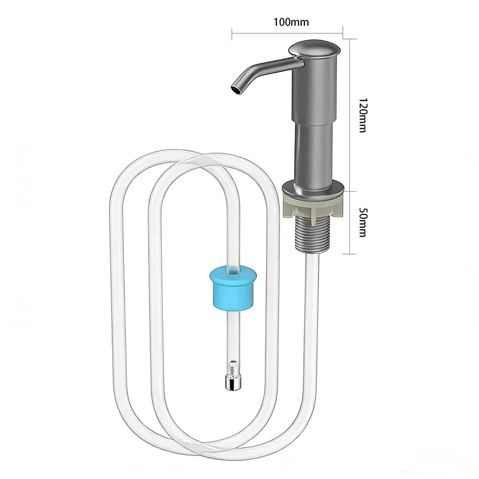 Gun Gray Soap Dispenser Pump with 1m Extension Tube Kitchen Sink Accessory gallery