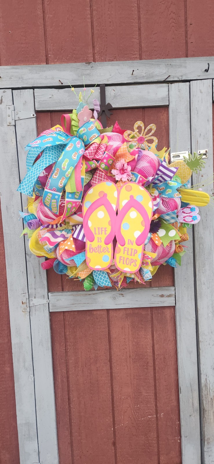 Summer Life Is Better In Flip Flops Handmade Wreath gallery