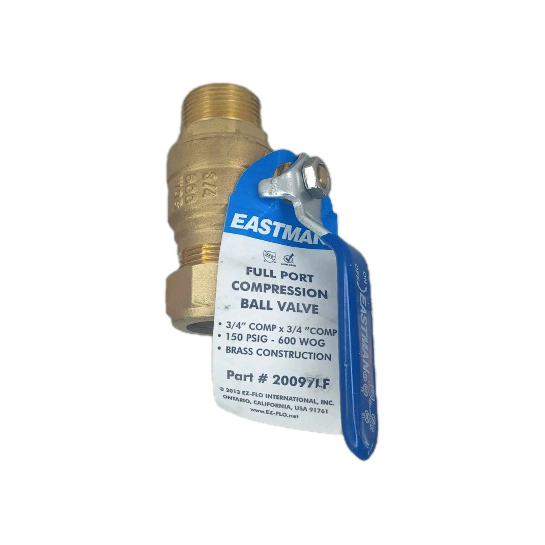EASTMAN 3/4 in. Compression x 3/4 in. Compression Brass Full Port Compression gallery