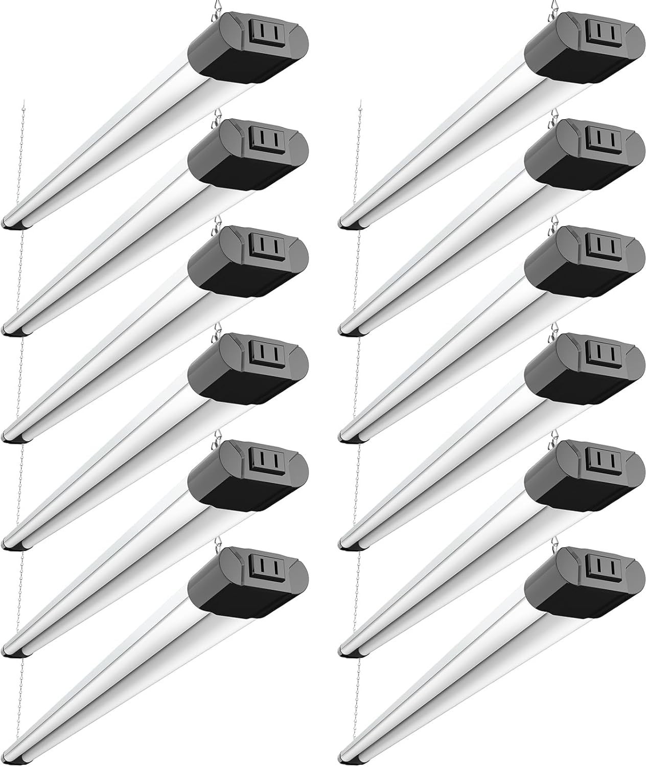 12 Pack Linkable LED Shop Light with Reflector, Super Bright 6500K Cool Dayli... gallery