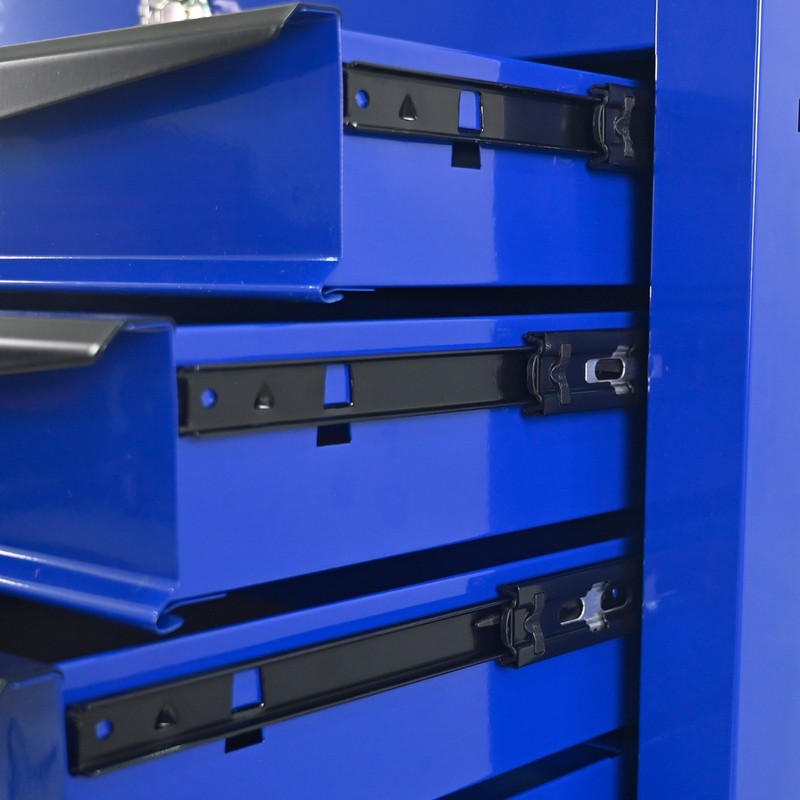 Lockable 7 Drawers Rolling Tool Box Cart Tool Chest Storage Cabinet Wheels Metal gallery