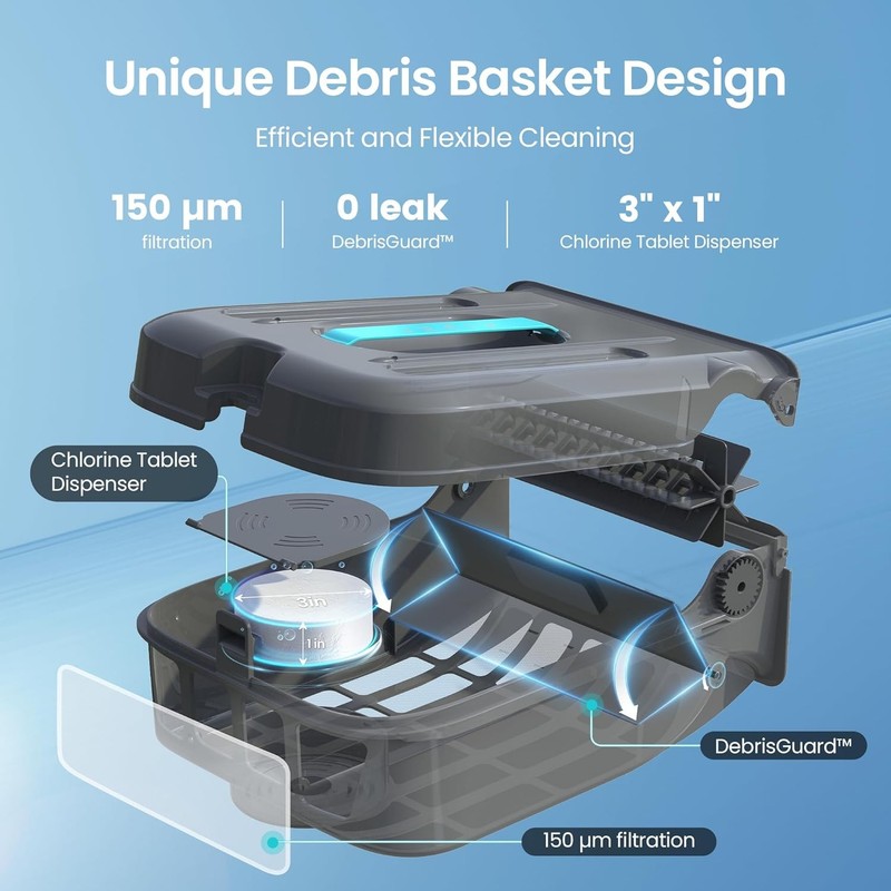 EcoSurfer S2 Solar Powered Pool Surface Skimmer Robot with APP Support,24/7 Gray gallery