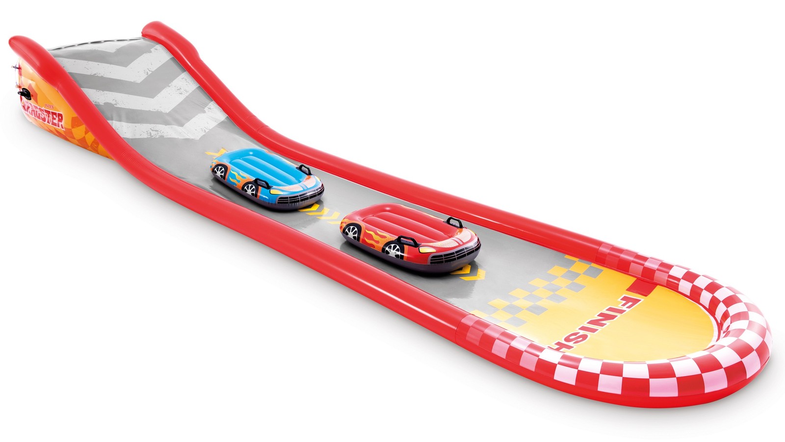 Intex Racing Inflatable Fun Slide 221in x 47in x 30in with 2 Surf Riders gallery