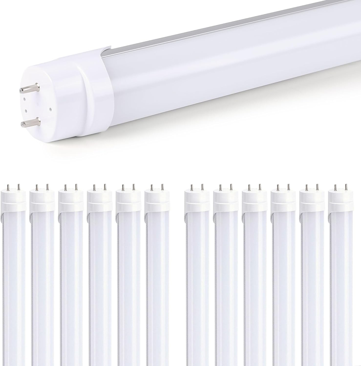 12 Pack 3FT LED Tube Light Bulbs 18W T8 Shop G13 Bi-Pin 2200LM 6000K Type B gallery