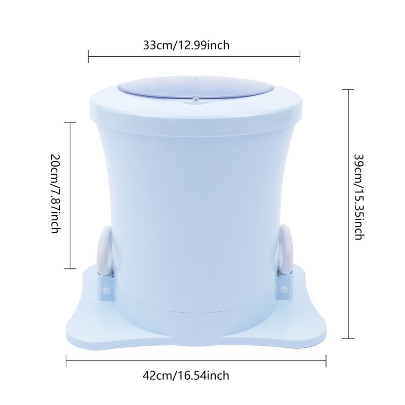 Mini Dryer Portable Compact Clothes Spin Dryer Manual Home Laundry Dryer Blue gallery