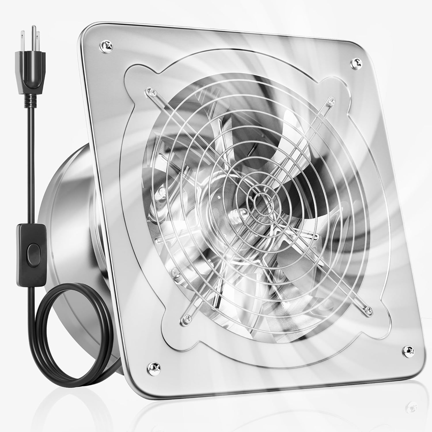 8-Inch Kitchen Exhaust Fan 535 CFM Wall Mounted Ventilation Fan gallery