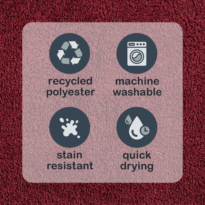 Mainstays Basic Polyester Bath Rug, Red, 20" X 32" gallery