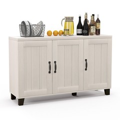 3-Door Buffet Sideboard Storage Credenza Cabinet Console Adjustable Shelf