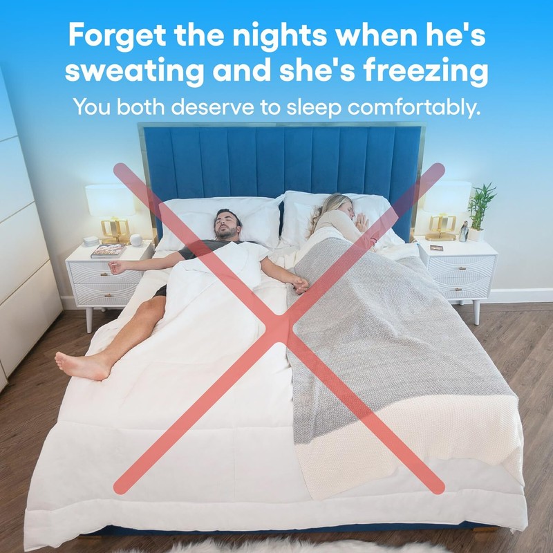 Kถmforte Microfiber Dual Zone Comforter His And Hers Blankets For Couples Cool & gallery