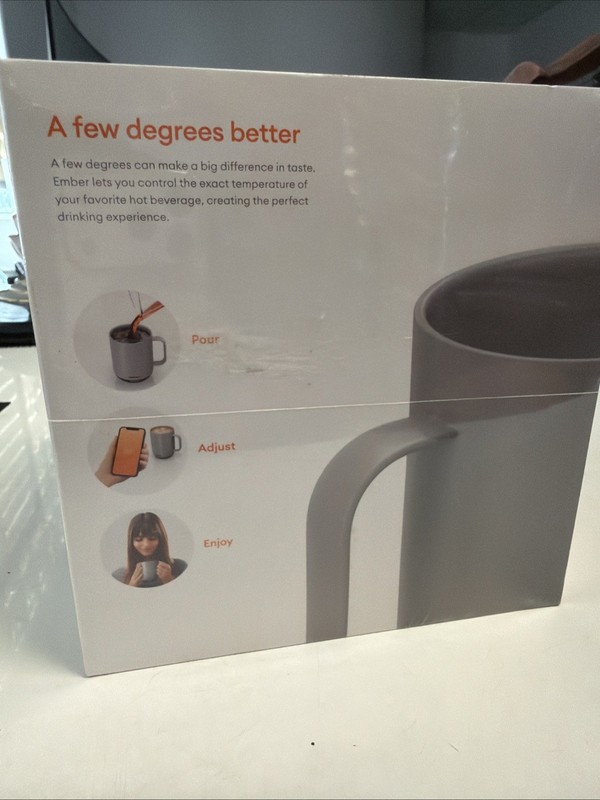 Ember Temperature Control Smart Mug 2 14oz Gray Heated Coffee Mug NEW Sealed gallery