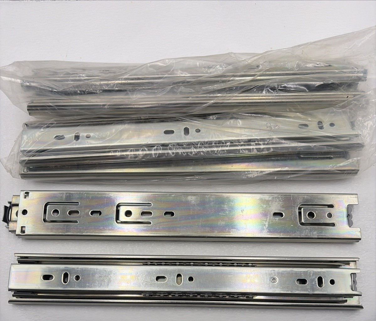 Drawer Slides 12 inch Full Extension Ball Bearing Side Mounts Lot of 6 Unbranded gallery