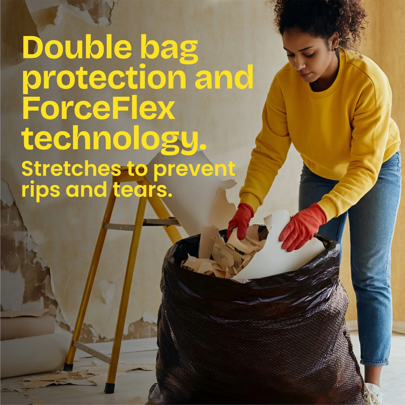 Forceflex Heavy Duty Large Drawstring Trash Bags, Hold 80+ Pounds, 30 Gallon, 40 gallery