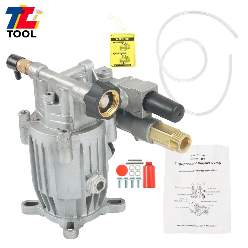 Pressure Washer Pump Horizontal 3/4"Shaft - MAX 3000 PSI Oil Sealed 2.5 GPM gallery