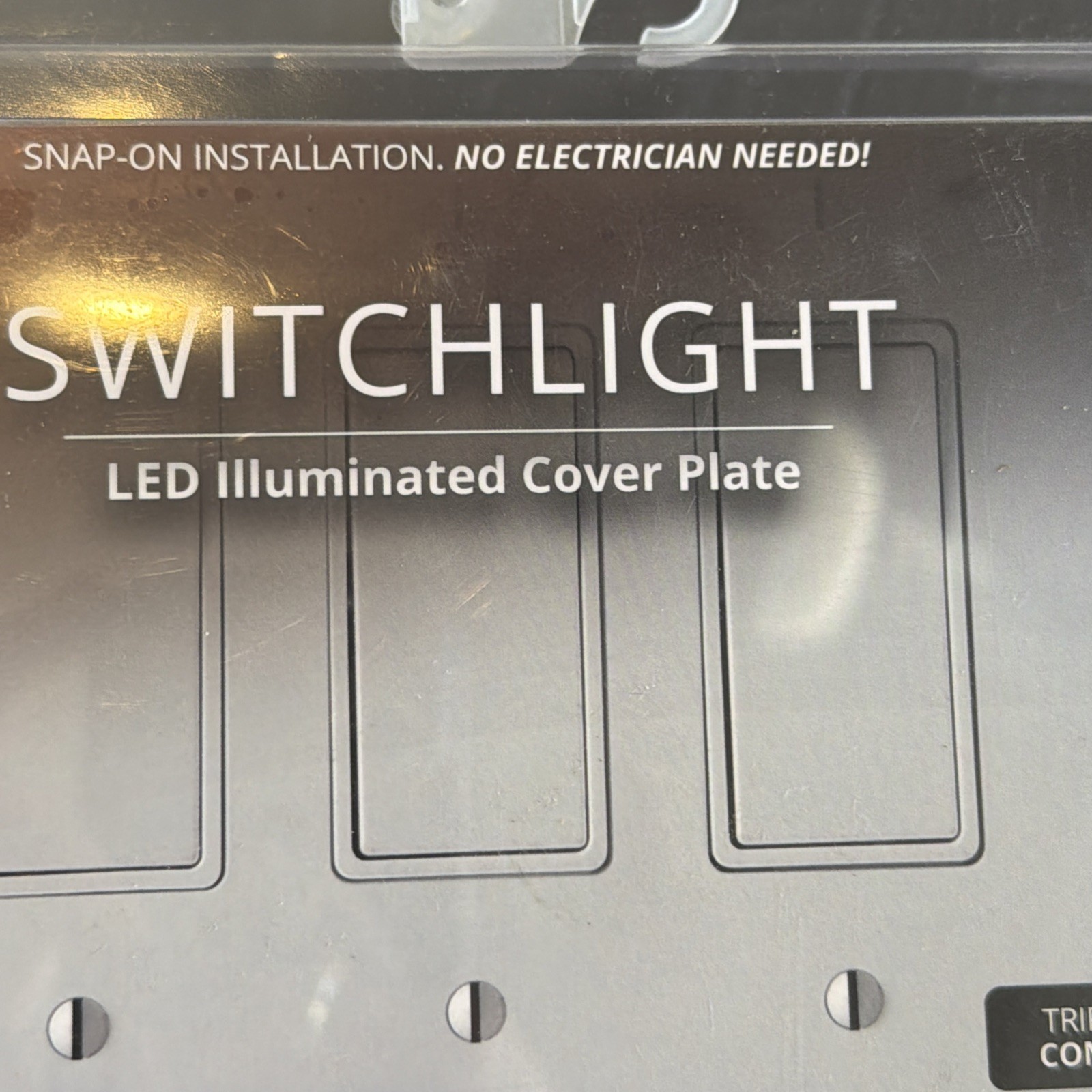 Snap Power LED Illuminated Cover Plate For Triple Rocker Switch White Auto NEW gallery
