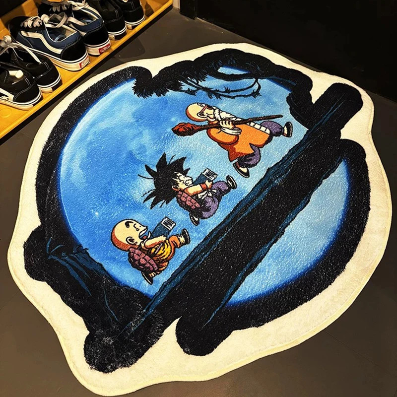 Dragon Ball Goku Anime Rug Irregular Shape Non Slip Gaming Room Floor Mat gallery
