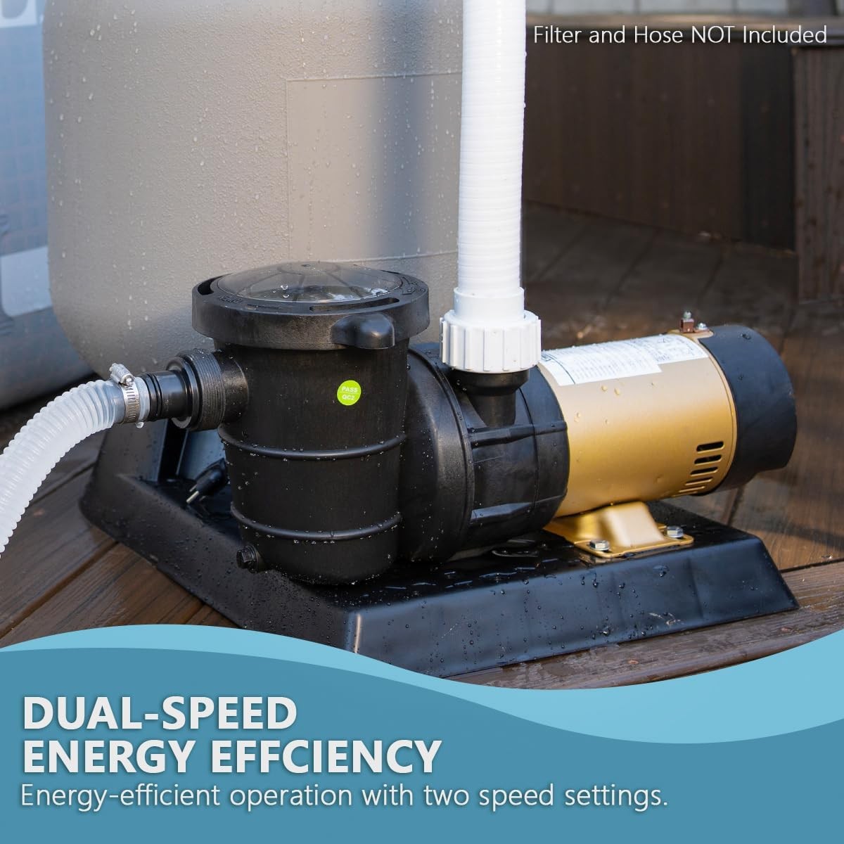 1.5HP Variable Speed Above Ground Pool Pump 2-Speed High Flow Serviceable gallery