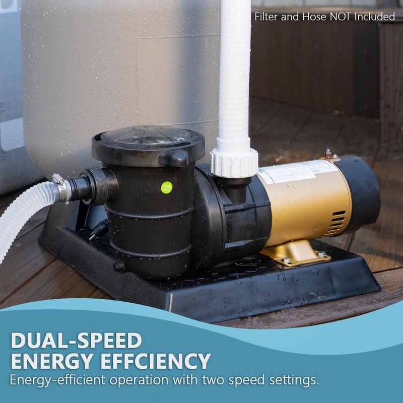 1.5HP Variable Speed Above Ground Pool Pump 2-Speed High Flow Serviceable gallery