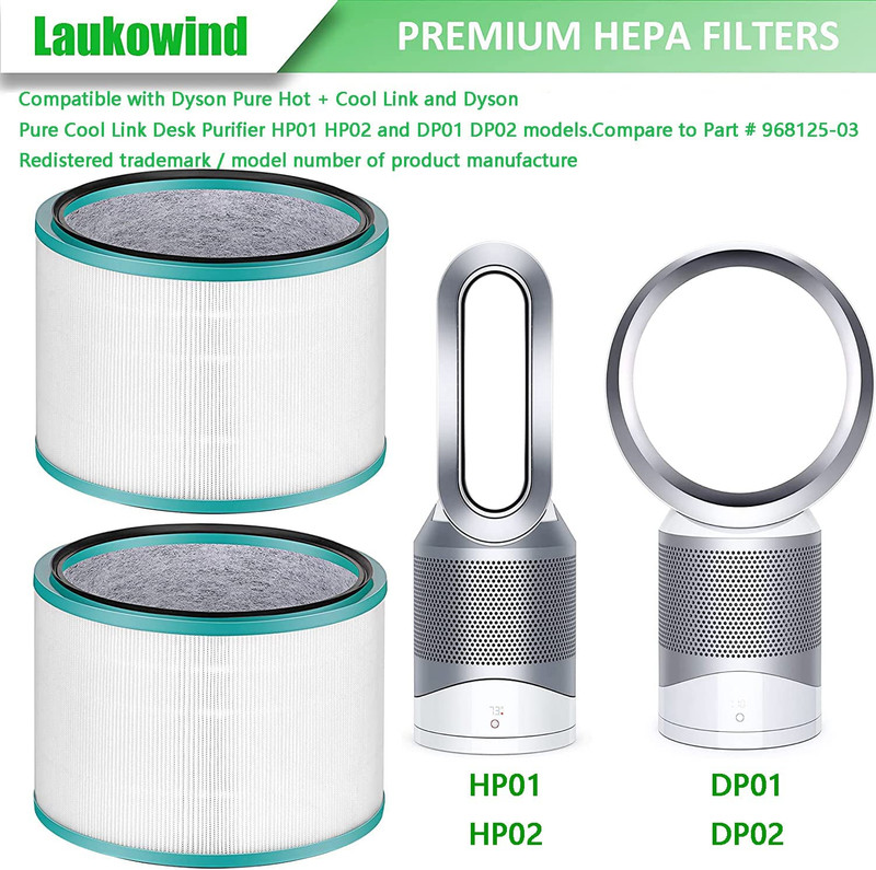 2 Pack HEPA Filter Replacements for Dyson HP01, HP02, DP01 Desk Purifiers gallery
