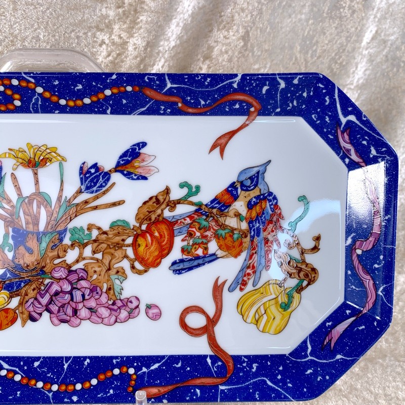 Hermes Serving Tray Plate Marqueterie de Pierres d'Orient et d'Occident 36x17cm gallery