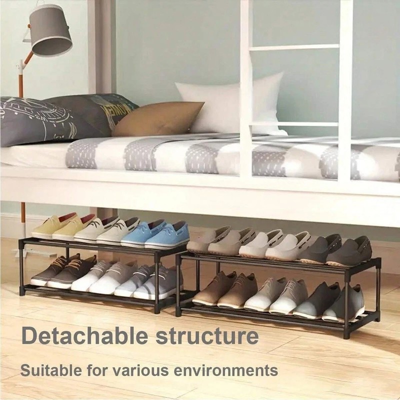 5-Layer Shoe Rack Black Shoe Storage Stand Simple Home Office Shoe Storage DIY gallery