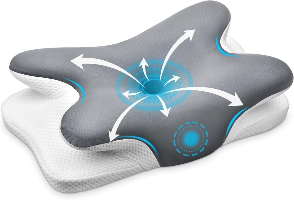 Ehomfory Cervical Ergonomic Memory Foam Neck Pillow for Neck Pain Relief NEW!!!