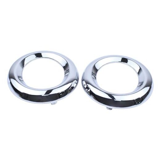 2Pcs Front Driver and Passenger Side Chrome Fog Lamp Bezel Trim Ring for