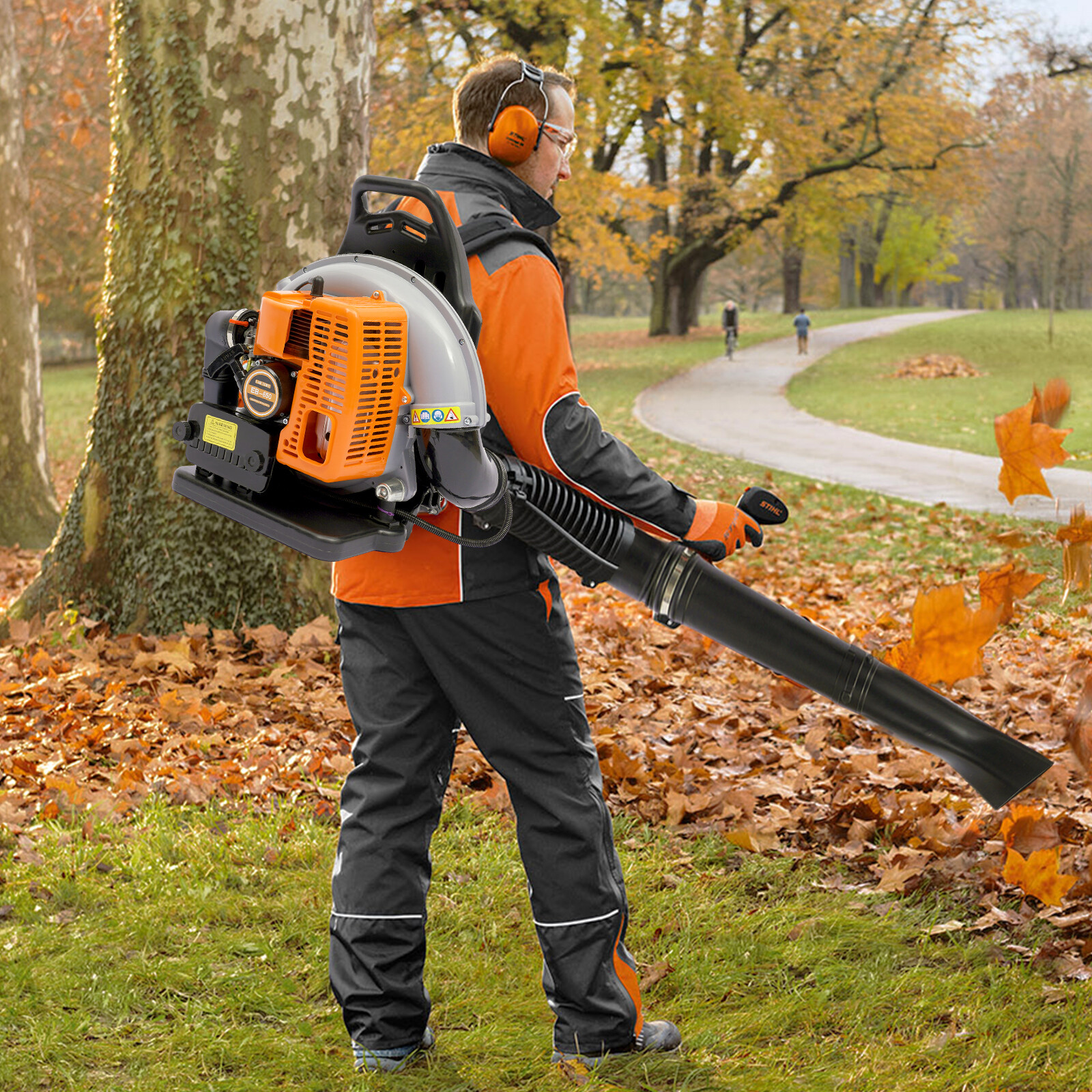 Upgraded 63CC 2-Stroke Backpack Leaf Blower, 4.3HP, 850CFM Powerful Performance gallery